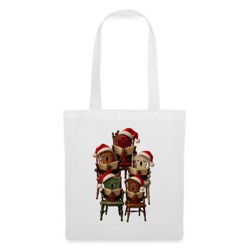 Der Weihnachtsmann leisen Leselieder - Stoffbeutel - Weiß - Vorne