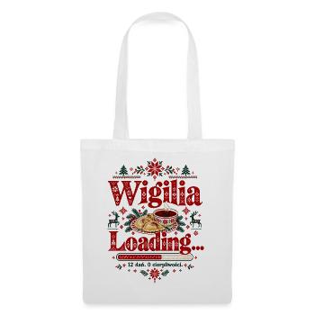 Wesolych Swiat Weihnachts-Elch-Lebkuchen-Design - Stoffbeutel - Weiß - Vorne