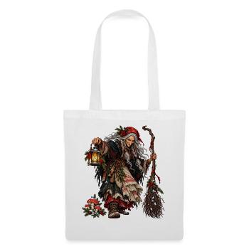 Weihnachts-Baba-Jaga-Slawisches Winterhexen-Design - Stoffbeutel - Weiß - Vorne