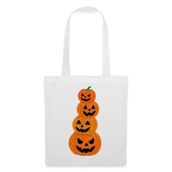 Halloween Gruselkürbisse - Stoffbeutel - Weiß - Vorne
