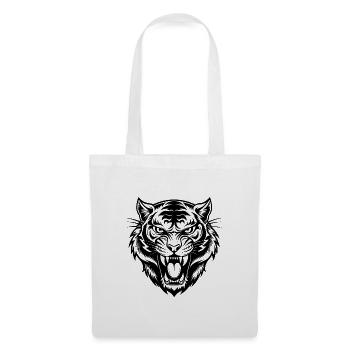 Wütender Tiger knurrt - Stoffbeutel - Weiß - Vorne