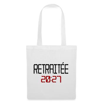 Französischer Rentner 2027, Frankreich - Stoffbeutel - Weiß - Vorne