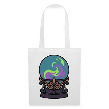 Vintage-Halloween-Kristallkugel-Magie Mystik - Stoffbeutel - Weiß - Vorne