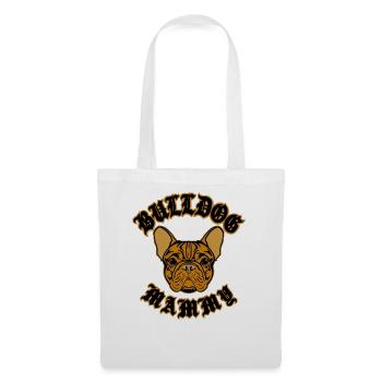 Bulldogge Mama Grafik - Stoffbeutel - Weiß - Vorne
