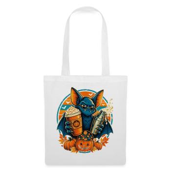 Halloween Vampirfledermaus Bar-Schichtchaos - Stoffbeutel - Weiß - Vorne