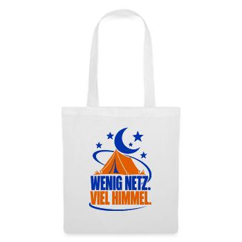 Wenig Netz. Viel Himmel. – Camping - Stoffbeutel - Weiß - Vorne