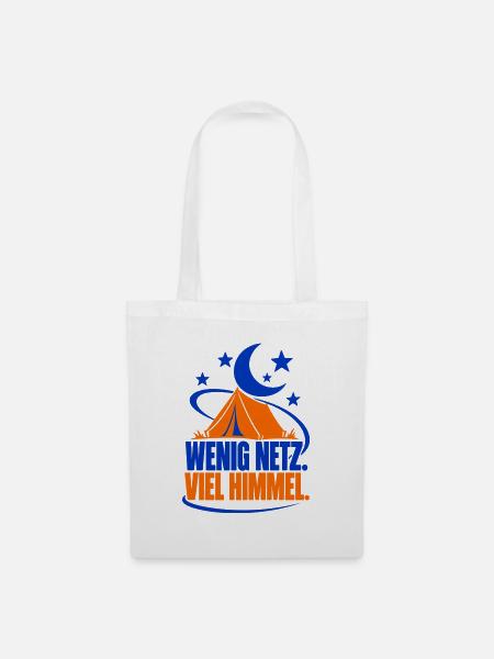 Wenig Netz. Viel Himmel. – Camping - Stoffbeutel - Weiß