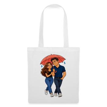 Umbrella Love Duo Rain - Stoffbeutel - Weiß - Vorne