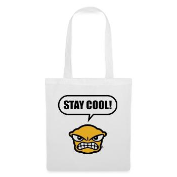 Stay Cool! (Ruhe Bewahren! / Lustig / POS 3C Gold) - Stoffbeutel - Weiß - Vorne