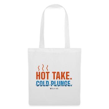 Hot Take Cold Plunge – Sauna & Eisbad Humor - Stoffbeutel - Weiß - Vorne