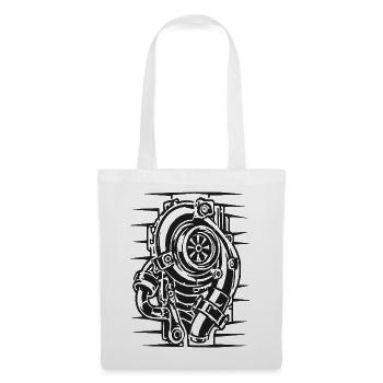 Vintage Taucherhelm Linienkunst - Stoffbeutel - Weiß - Vorne