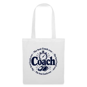 Coach - Trainer - Training - Sport - Gym - Sportle - Stoffbeutel - Weiß - Vorne