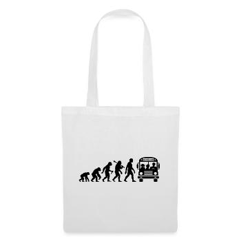 Schulbus Evolution Busfahrer Mit Bus - Stoffbeutel - Weiß - Vorne