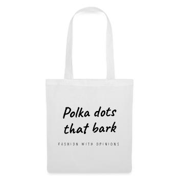 Dalmatiner - Polka Dots That Bark - Hundeliebe - Stoffbeutel - Weiß - Vorne