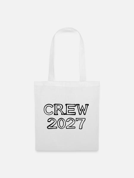 Crew 2027 Schriftzug handgezeichnet - Stoffbeutel - Weiß