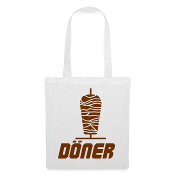 Döner Spieß Illustration - Stoffbeutel - Weiß - Vorne