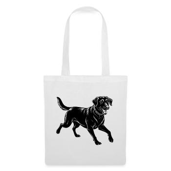 Labrador Retriever Hundelauf - Stoffbeutel - Weiß - Vorne