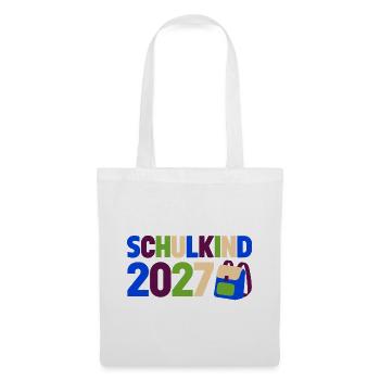 Schulkind 2027 Einschulung - Stoffbeutel - Weiß - Vorne