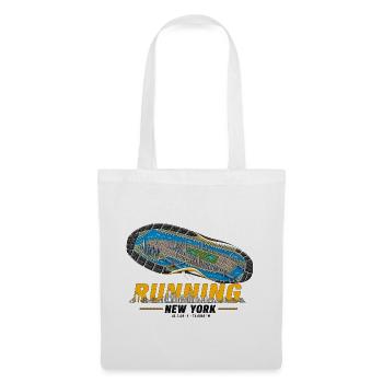 Running New York Laufschuh Stadtkarte - hell - Stoffbeutel - Weiß - Vorne