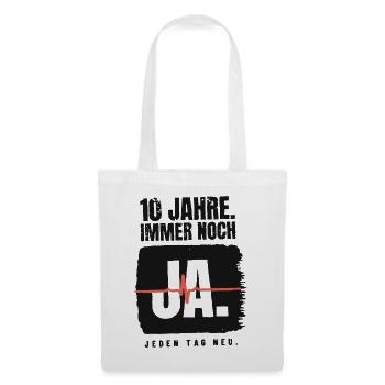10 Jahre – immer noch Ja - Stoffbeutel - Weiß - Vorne