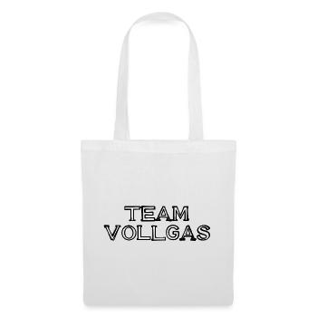 Team Vollgas Schriftzug handgezeichnet - Stoffbeutel - Weiß - Vorne