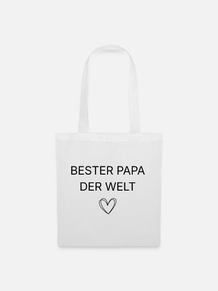 Bester Papa Der Welt - Stoffbeutel - Weiß