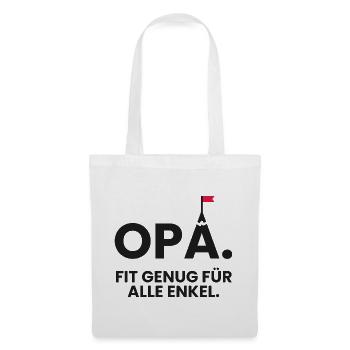 Fitter Opa am Berg für alle Enkel - Stoffbeutel - Weiß - Vorne
