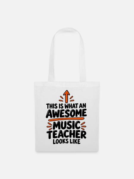 Musiklehrer-Wertschätzungsgeschenk - Stoffbeutel - Weiß