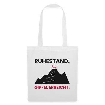 Rente am Gipfel angekommen - Stoffbeutel - Weiß - Vorne
