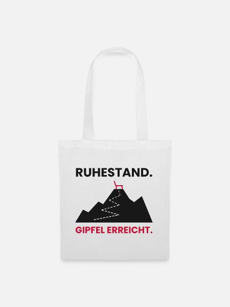 Rente am Gipfel angekommen - Stoffbeutel - Weiß