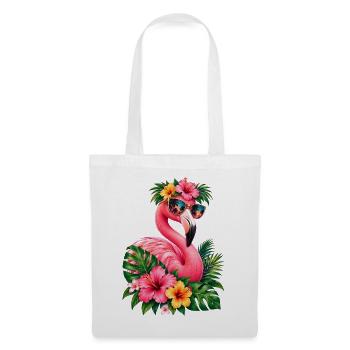 Niedlicher Flamingo Süße Flamingos - Stoffbeutel - Weiß - Vorne