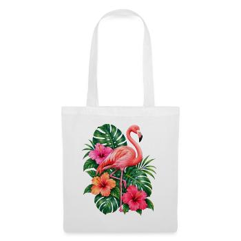 Niedlicher Flamingo Süße Flamingos - Stoffbeutel - Weiß - Vorne