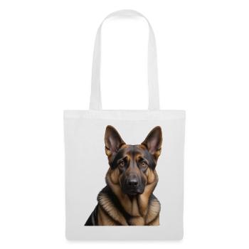 Kopfportrait Deutscher Schäferhund - Stoffbeutel - Weiß - Vorne