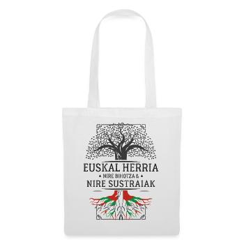 Euskal Herria Nire Bihotza Nire Sustraiak Camis... - Stoffbeutel - Weiß - Vorne
