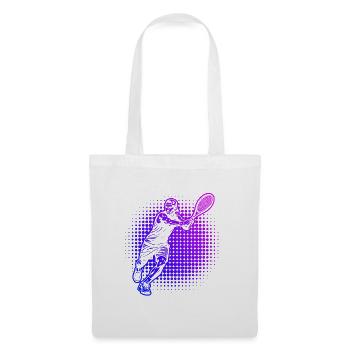 Geschenkidee für einen Tennis mit Tennis - Stoffbeutel - Weiß - Vorne