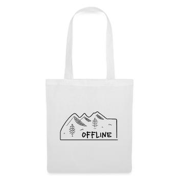 Offline in den Bergen – Wandern & Auszeit - Stoffbeutel - Weiß - Vorne