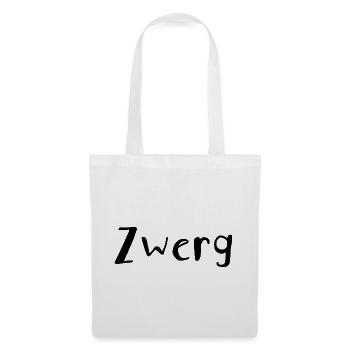 Zwerg - Verspielter Schriftzug - Stoffbeutel - Weiß - Vorne