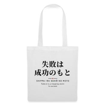 失敗は成功のもと — Scheitern führt zum Erfolg - Stoffbeutel - Weiß - Vorne