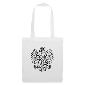 Polnischer Adler Clean Design – Minimal Wappen - Stoffbeutel - Weiß - Vorne