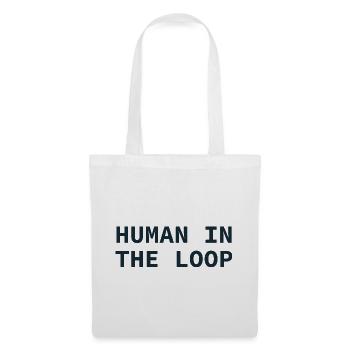 Human in the Loop Typography - Stoffbeutel - Weiß - Vorne