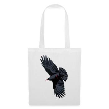 Rotschnabel-Chough-Flug - Stoffbeutel - Weiß - Vorne