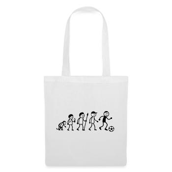  Evolution Fußballer Strichmänchen Fußballspieler - Stoffbeutel - Weiß - Vorne