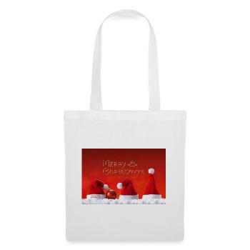 Frohe Weihnachten 2027 Hut-Trio - Stoffbeutel - Weiß - Vorne