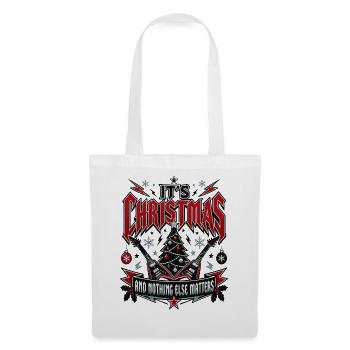 Weihnachten Nothing Else Matters – Christmas Rock - Stoffbeutel - Weiß - Vorne