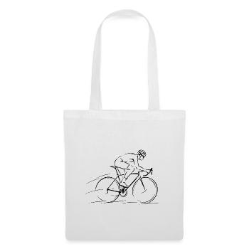 Rennrad Silhouette – Radsport & Straßenrennen - Stoffbeutel - Weiß - Vorne