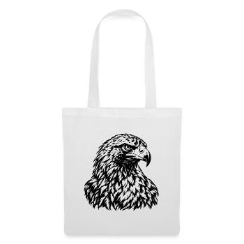Adler – Majestätische Schwarz Weiß Gravur - Stoffbeutel - Weiß - Vorne