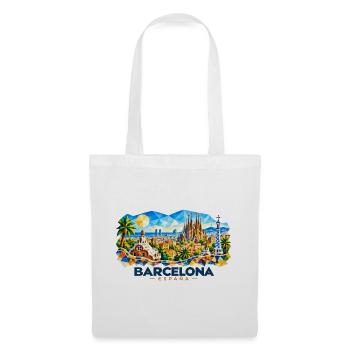 Barcelona - Espana - Spain - Spanien - spanisch - Stoffbeutel - Weiß - Vorne