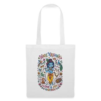 Cute Krishna Doodle – Hare Krishna Love & Joy  - Stoffbeutel - Weiß - Vorne