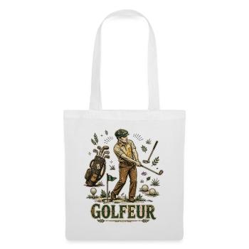 Golf, Golfer, ich bin ein Golfer - Stoffbeutel - Weiß - Vorne