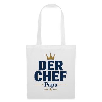 Papa Der Chef - Stoffbeutel - Weiß - Vorne